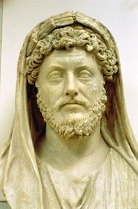 Porträttbyst av Marcus Aurelius (121-80 e.Kr.) (marmor)